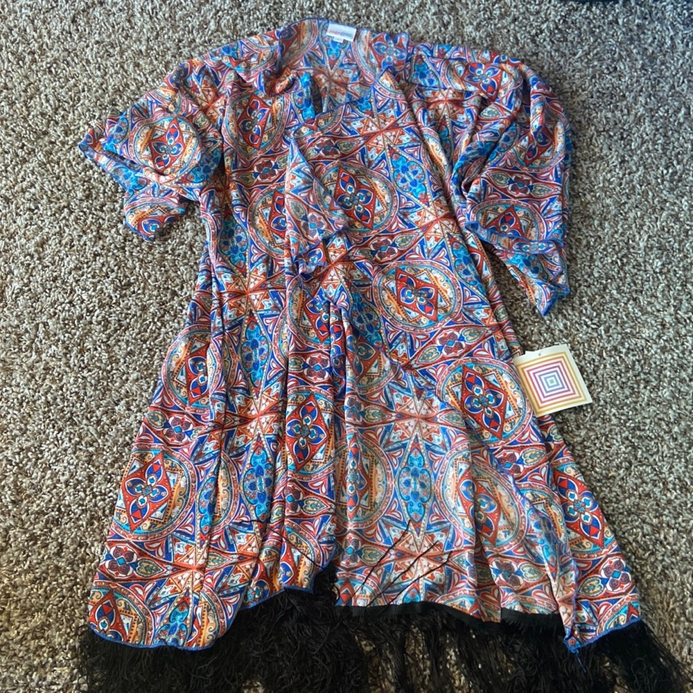 Blues and oranges large lularoe Monroe